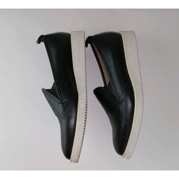 Everlane Black Leather Street Shoes Loafers Sz 8.5 Black Slip On Pointed Toe - Picture 6 of 14